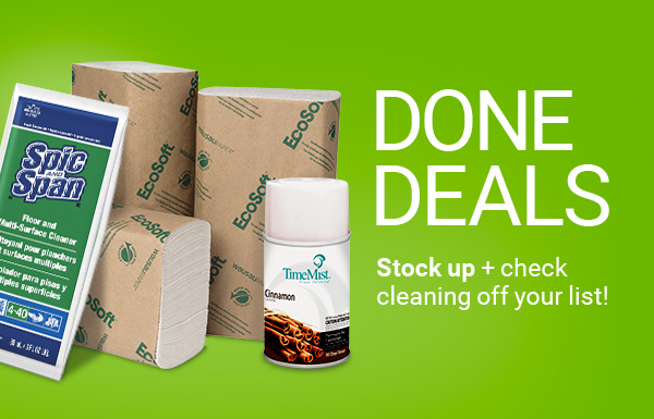 Done deals – stock up + check cleaning off your list!	 