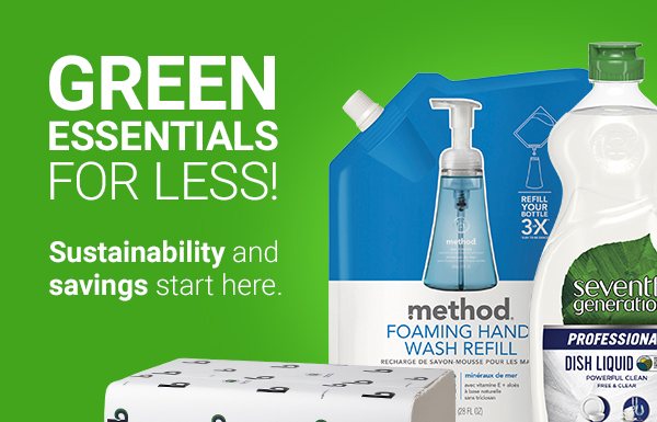 Green essentials for less! Sustainability and savings start here  